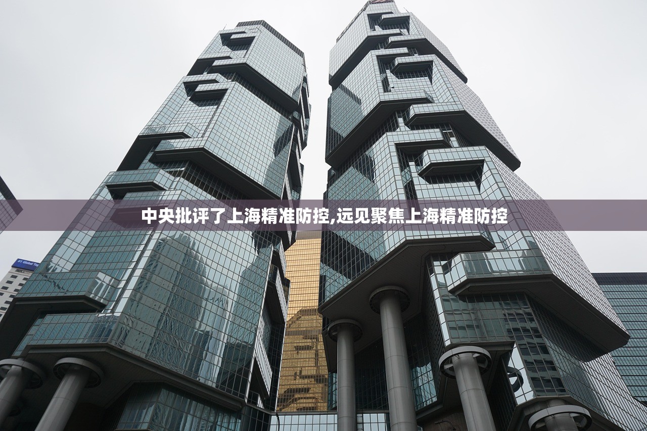 中央批评了上海精准防控,远见聚焦上海精准防控